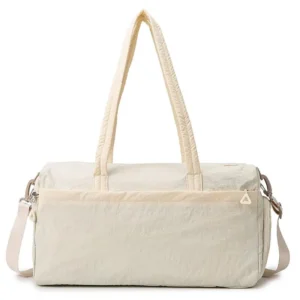 H021 Soft Nylon Gym Sports Bag, Multi-Pocket Overnight Shoulder Crossbody Duffel Bag