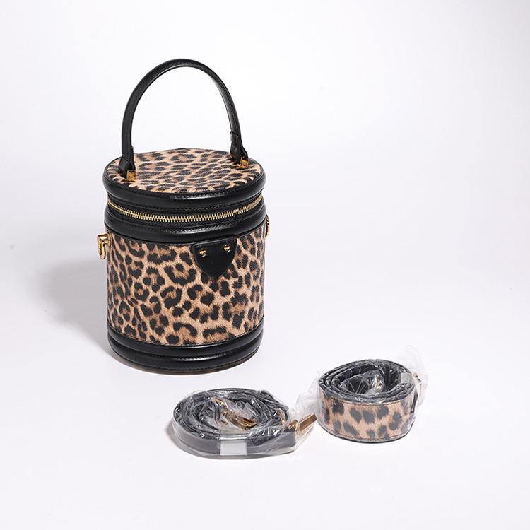 Vegan Leather Barrel Bag