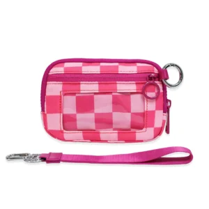 6540 Custom Plaid Wallet,Wristlet Handbags for Women, Waterproof Nylon Keychain Wallet