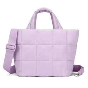 6552 Small Puffer Tote Bag, Quilted Crossbody Bags