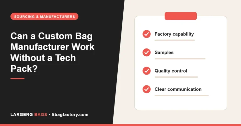 Can a Custom Bag Manufacturer Work Without a Tech Pack?