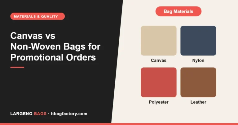 Canvas vs Non-Woven Bags for Promotional Orders