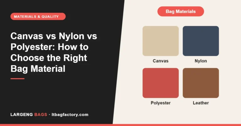 Canvas vs Nylon vs Polyester: How to Choose the Right Bag Material
