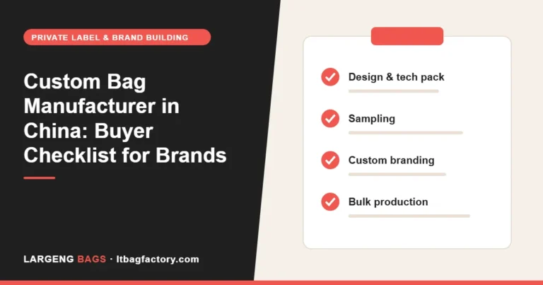 Custom Bag Manufacturer in China: Buyer Checklist for Brands