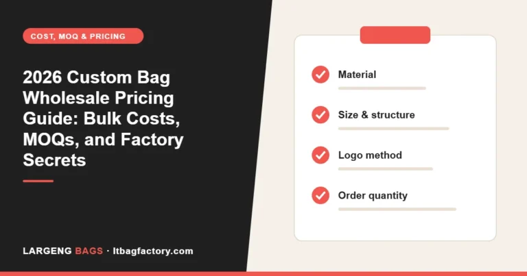 2026 Custom Bag Wholesale Pricing Guide: Bulk Costs, MOQs, and Factory Secrets