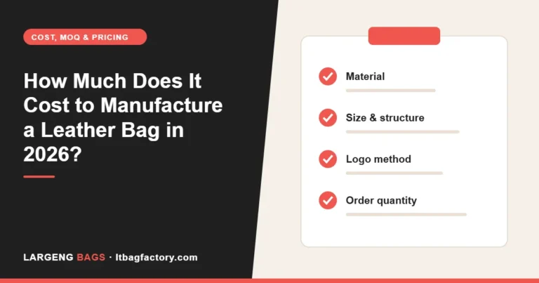 How Much Does It Cost to Manufacture a Leather Bag in 2026?