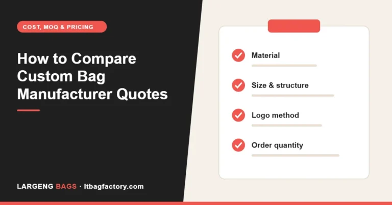 How to Compare Custom Bag Manufacturer Quotes