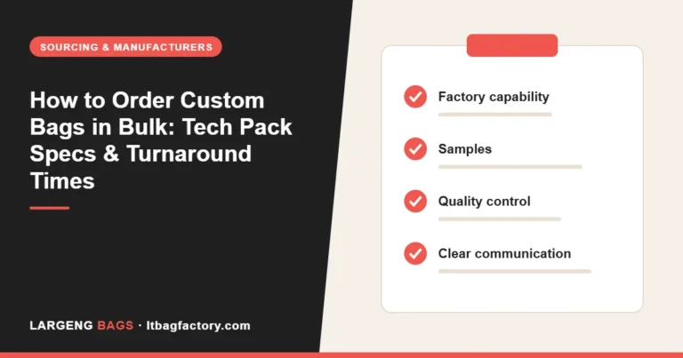 How to Order Custom Bags in Bulk: Tech Pack Specs & Turnaround Times