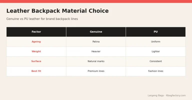 Leather Backpack Material Choice – Leather Backpack Manufacturer: Genuine and PU Leather Backpacks for Brands