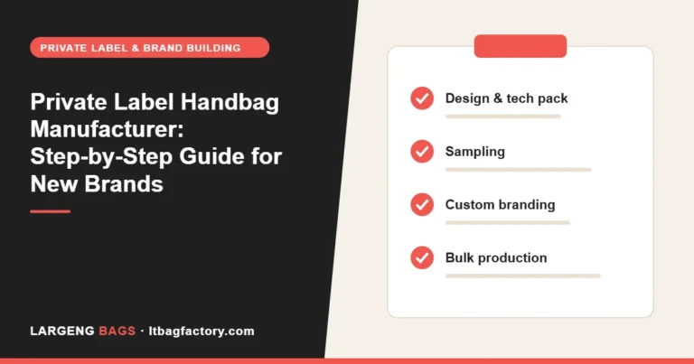 Private Label Handbag Manufacturer: Step-by-Step Guide for New Brands