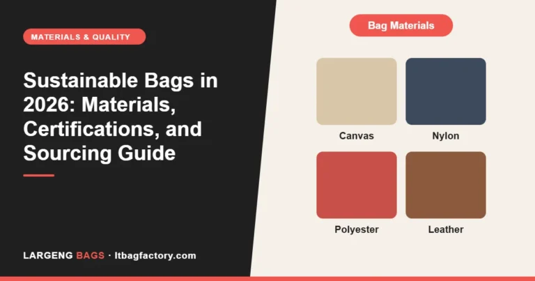 Sustainable Bags in 2026: Materials, Certifications, and Sourcing Guide
