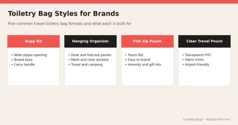 Toiletry Bag Styles for Brands – Toiletry Bag Manufacturer: Custom Travel Toiletry Bags for Brands