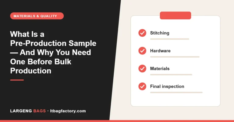 What Is a Pre-Production Sample — And Why You Need One Before Bulk Production